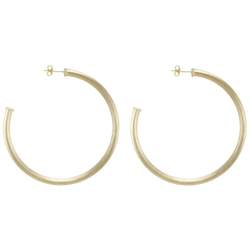 Everybody's Favorite Hoop Earrings - Brushed Gold