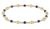 Dignity Sincerity Pattern 4mm Bead Bracelet - Lapis