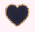 Mini Glitter Varsity Heart Patches - Sapphire 