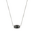 Elisa Short Pendant Necklace - Rhodium Black