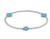 Signature Cross Sterling Pattern 3mm Bead Bracelet - Turquoise 