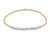 Gold Bliss 2mm Bead Bracelet - Aquamarine 