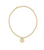 Classic Gold 2mm Bead Bracelet - Blessed Small Gold Disc 