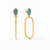 Ivy Statement Earring - Iridescent Peacock Blue 