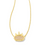 Elisa Unicorn Short Pendant Necklace - Gold Iridescent Drusy