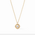 Astor Solitaire Necklace - Gold Iridescent Clear Crystal 