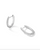 Murphy Pave Huggie Earrings - Silver White CZ