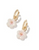 Deliah Huggie Earrings - Gold Iridescent Pink White Mix