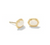 Daphne Stud Earrings - Gold Ivory Mother of Pearl