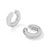 Mikki Metal Hoop Earrings - Silver 