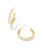 Cailin Crystal Hoop Earrings - Gold Metal White Cz 