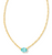 Cailin Crystal Pendant Necklace - Gold Aqua Crystal 
