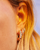 Chandler Hoop Earring - Gold White Opalite Mix 