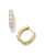 Chandler Huggie Earrings - Gold White Opalite Mix 