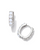 Chandler Huggie Earrings - Silver White Opalite Mix 