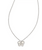 Mae Butterfly Short Pendant Necklace - Silver Ivory Mother of Pearl 