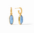 Ivy Hoop and Charm Earring - Iridescent Chalcedony Blue 
