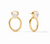 Aquitaine Demi Doorknocker Earring - Iridescent Clear Crystal 