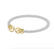 Classic Sterling Mixed Metal 3mm Bead Cuff- Gold