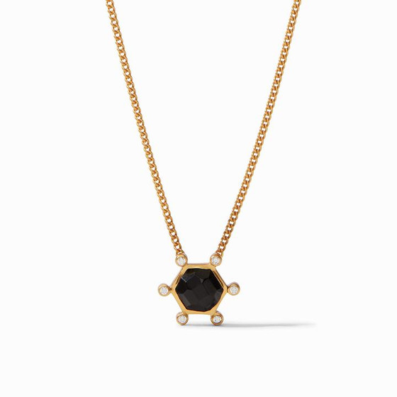 Cosmo Solitaire Necklace - Obsidian Black 