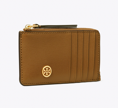 Tory Burch Robinson Top Zip Card Case