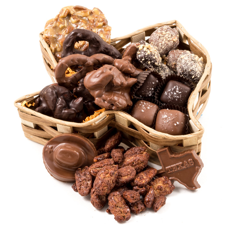 Texas Chocolate Basket Goodies Texas