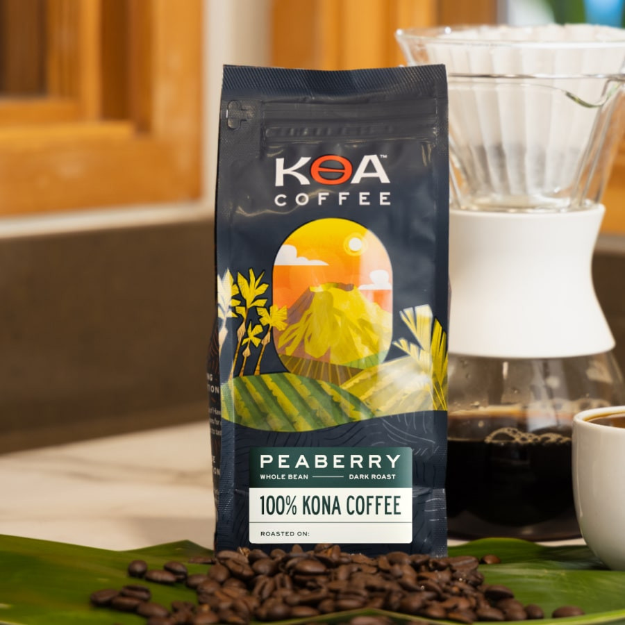 Kona Peaberry Dark Roast Whole Bean Coffee