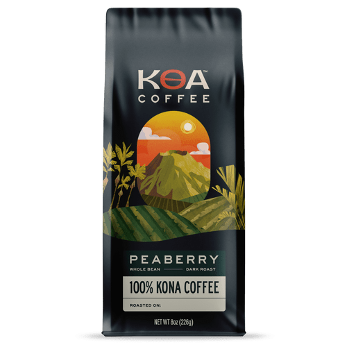 Peaberry Kona, Dark Roast, Whole Bean Kona Coffee, 8oz