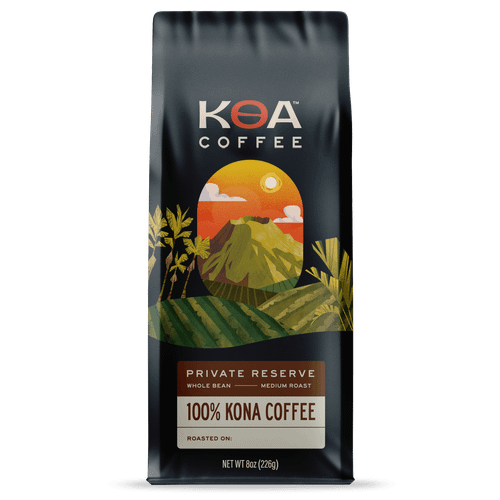 Kona Coffee, Private Reserve, Medium Roast, Whole Bean, 8oz