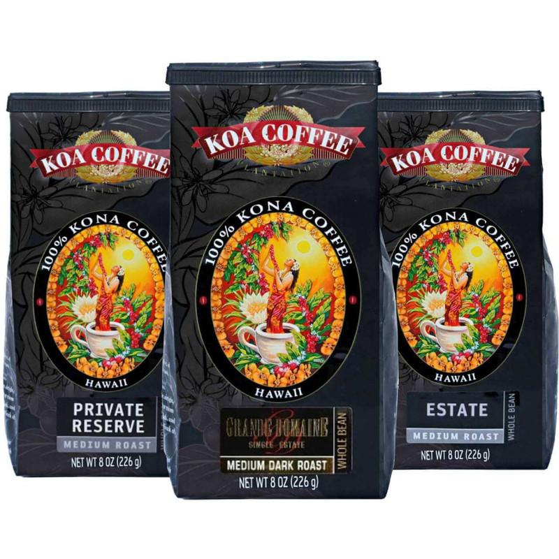 KOA Coffee Medium Roast Kona 3-Pack
