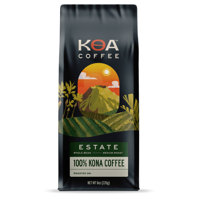 Estate Kona, Medium Roast, Whole Bean Kona, 8oz