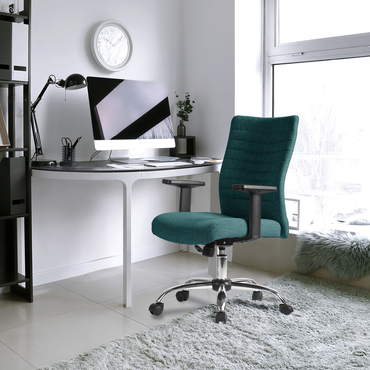 teal computer desk chair