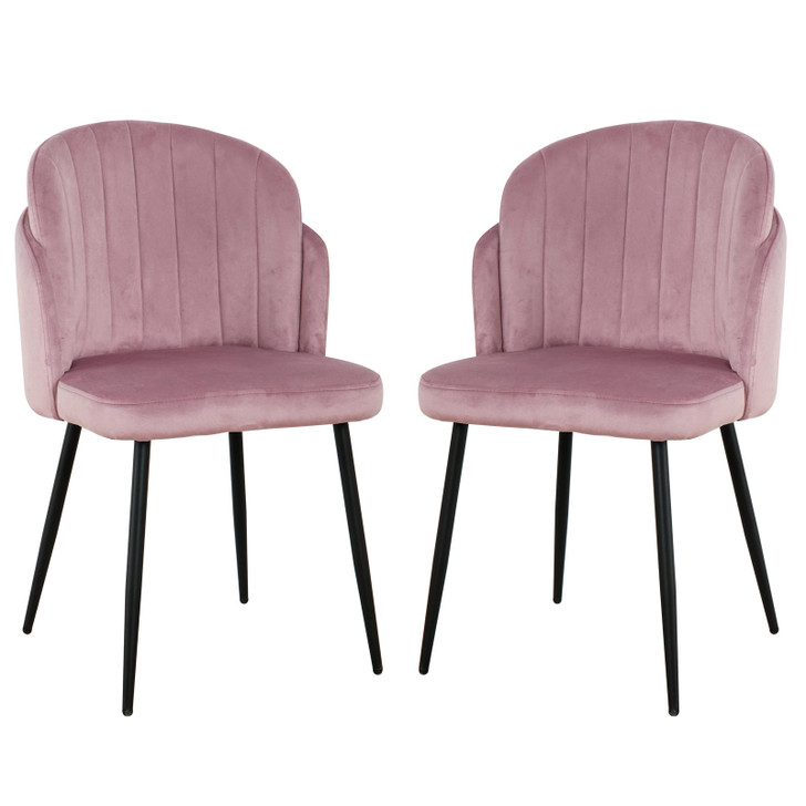 Scarlett Velvet Dining Chair (Set of 2) - Warm Grey