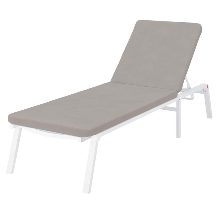 Jabari Outdoor Sunbed with Cushion - Warm Grey