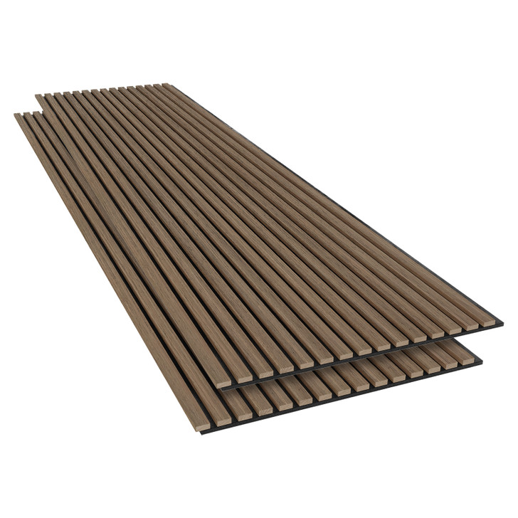 Agoran 240cm Acoustic Wood Slat Wall Panel - Set of 2 - Teak