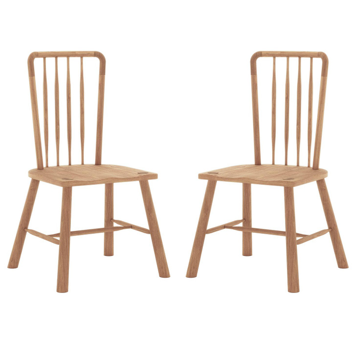 The DIY Decorator Leigh Solid Oak High-back Dining Chair (Set of 2) - Black