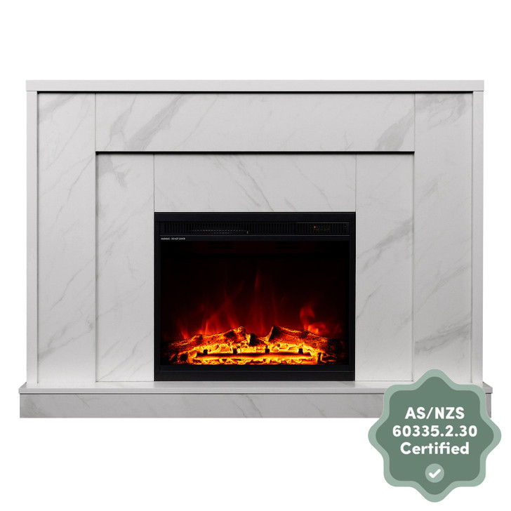 Armidale Electric Fireplace 1600W w/ 3D LED Flames and Timer Control