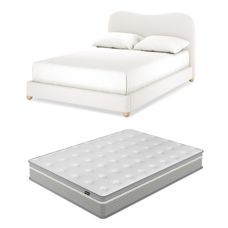 Ginnie Boucle Bed Frame & Oriona Mattress Package