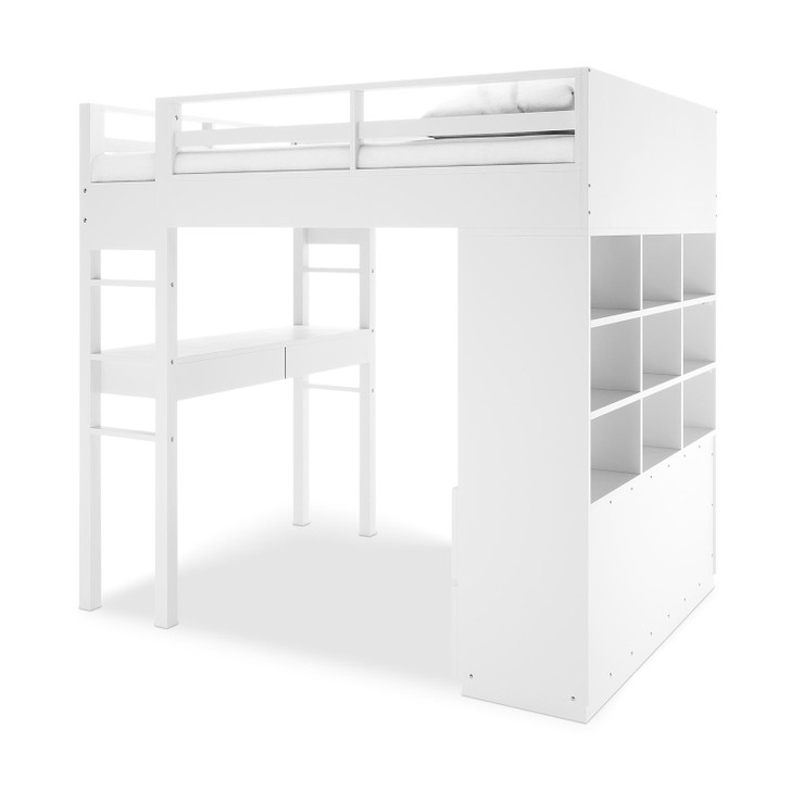 Gio Loft Bed with Cabinet and Desk