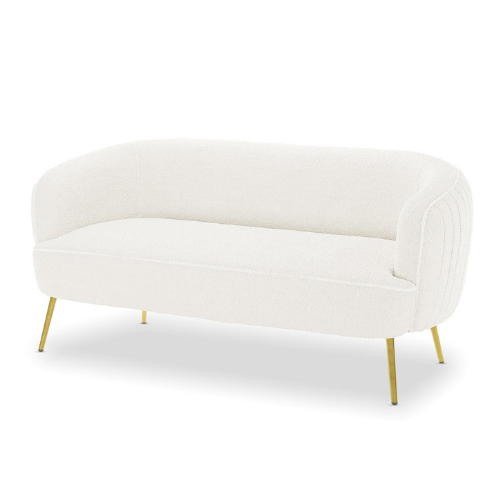 Evelyn 2 Seater Boucle Sofa - Cream White