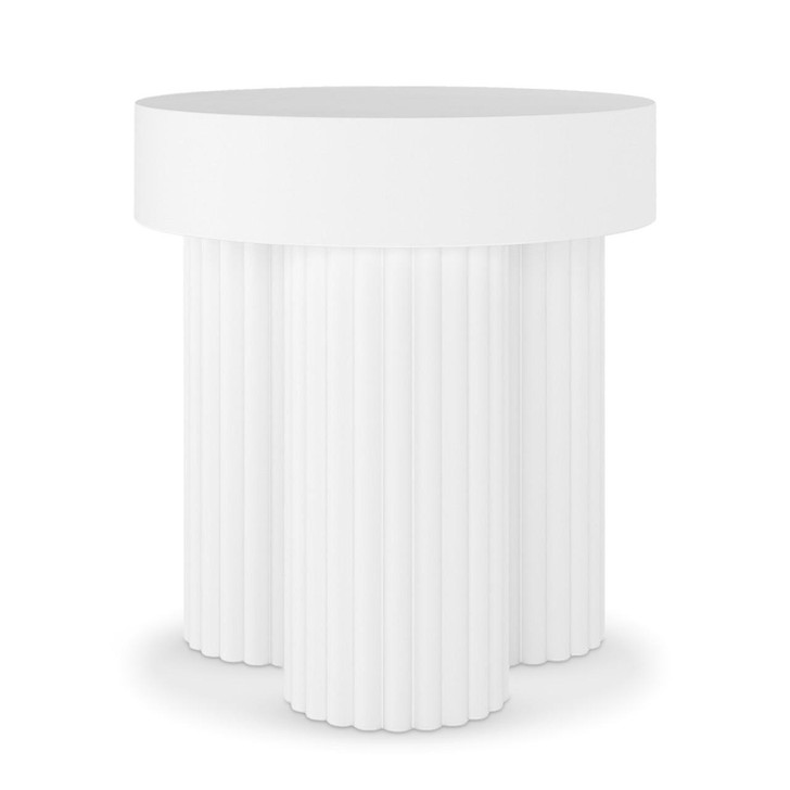 Salvo 38cm Concrete Outdoor Coffee Table - White