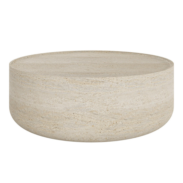 Myrtle 80cm Concrete Outdoor Coffee Table - Beige