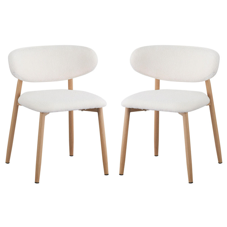 Audrey Fabric Dining Chair (Set of 2) - Cream White