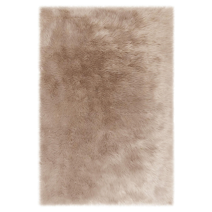 Zubuin Shaggy Faux Fluffy Fur Rug - Beige - 90x150