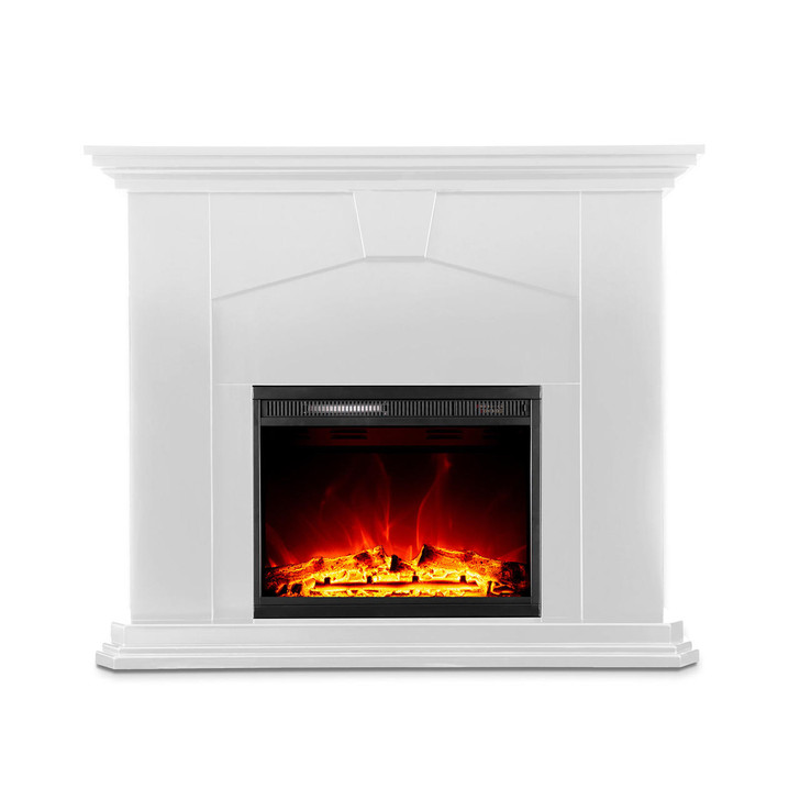 Vermont Free Standing 1600W Electric Fireplace Heater - White