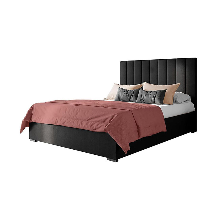 Septima and Gratiana Bed & Headboard Package - Ink - Queen
