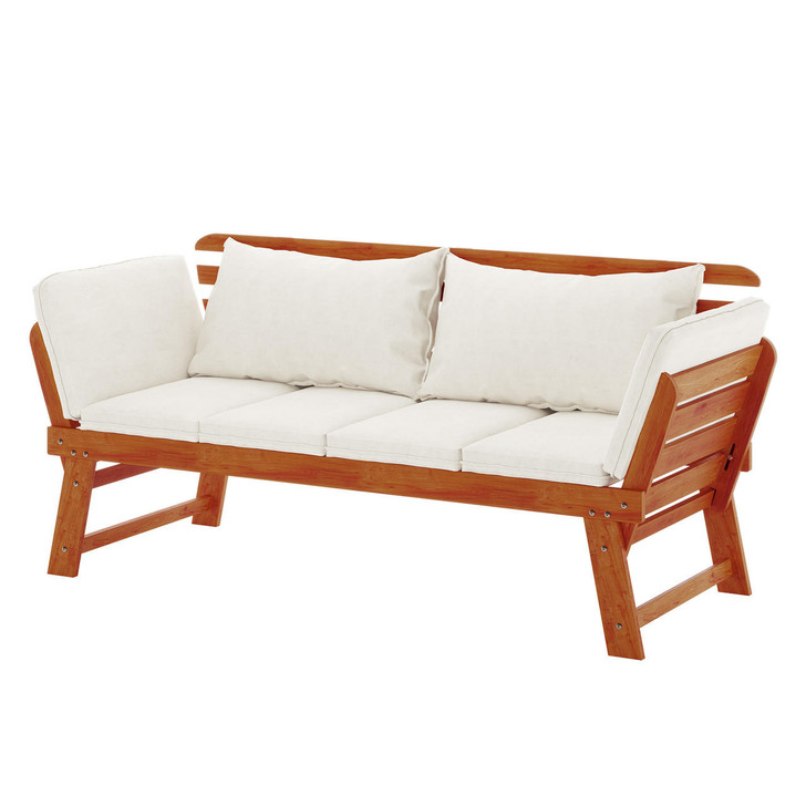 Luxo Chatsworth 2-in-1 Eucalyptus Hardwood Day Bed - Cream