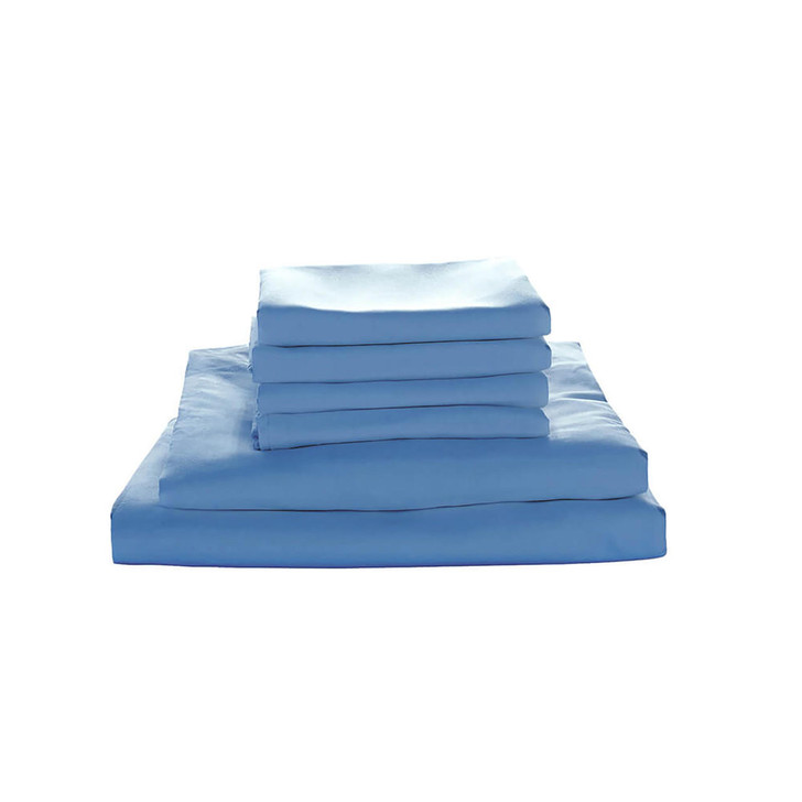 Valeria 1000TC Ultra Soft Bed Sheet Set- Blue - Single