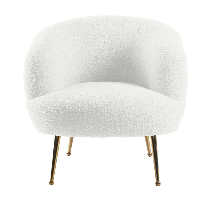 Polilo Boucle Accent Chair - Cream White