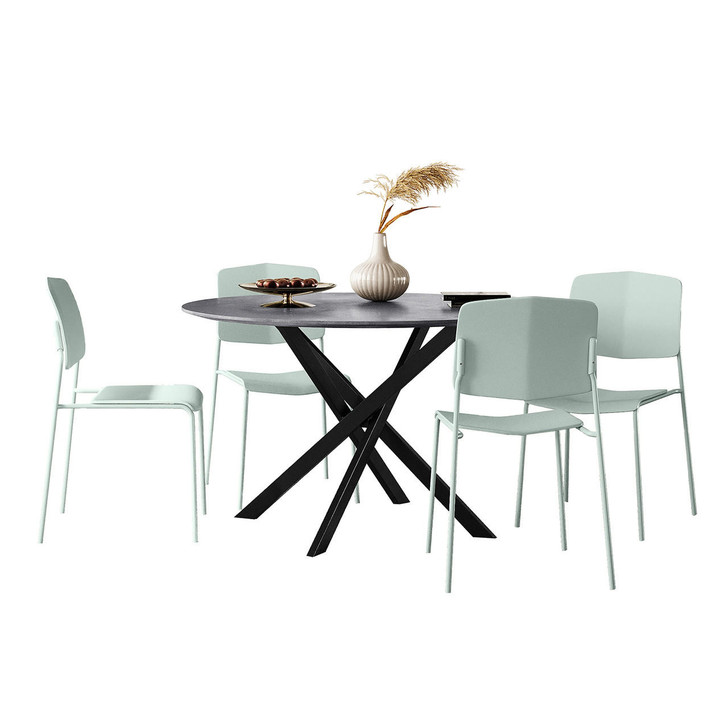 Stoten Dining Table and 4 Kowa Dining Chairs - Sage